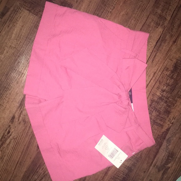 Lauren James Bow Shorts in Rose. - Picture 2 of 5